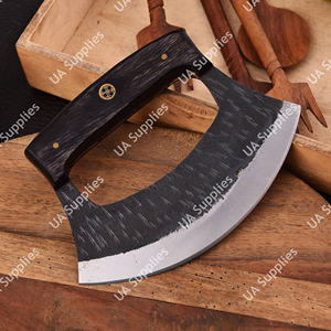 Couteau de Chef Alaskan Ulu Professionnel en Acier Inoxydable Forgé à la Main, Lame Entière, Tranchant comme un Rasoir, Manche en Bois, Personnalisable OEM, Faible MOQ, OBM - Product Image 2