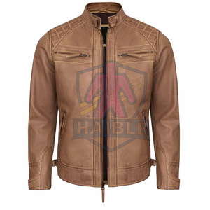 แจ็คเก็ตมอเตอร์ไซค์สำหรับผู้ชายฤดูหนาว ขายตรงจากโรงงาน รุ่นปี 2026 บริการ OEM ปรับแต่งได้ ระบายอากาศ กันน้ำ ทำจากหนัง - Product Image 2