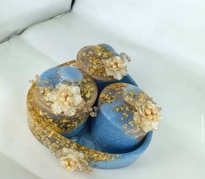High Quality Handmade Resin Classic 2-<b>Jar</b> Set Lids <b>for</b> Food <b>Storage</b> Home Decor Stackable Waterproof Freshness Preservation <b>for</b> - Product Image 4