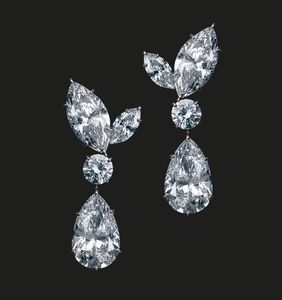 925 Sterling <b>Silver</b> Moissanite Drop <b>Earrings</b> Marquise Round Pear Cut Luxury for Women <b>Wedding</b> Anniversary Gift - Product Image 2