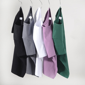 Camiseta de Algodón Personalizada de Alta Calidad a Bajo Precio para Hombre, 230 g/m², Camiseta Blanca Gruesa Extra Grande para Impresión, Ropa Masculina - Product Image 3