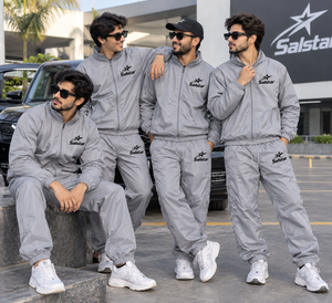 Conjunto Deportivo Personalizado Color Gris para Hombre, Chaqueta Cortavientos y Pantalones, Ropa Deportiva Ligera e Impermeable para Entrenamiento y Jogging, OEM ODM - Product Image 5
