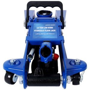 Martinetto idraulico da officina per impieghi gravosi da 2,5 tonnellate, a basso profilo, in acciaio, con pompa a pistone singolo, gamma di sollevamento 37 cm, per auto - Product Image 5