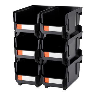 Set di 6 Contenitori Impilabili in Plastica 14,8 X 8,5 X 7,1 Pollici per Organizzazione e Stoccaggio nell'Armadio - Product Image 5