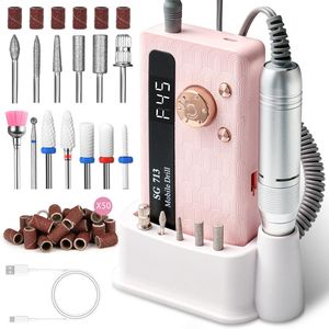 Kit Profesional Inalámbrico de Lima Eléctrica para Uñas con Pantalla LED, Herramientas de Manicura y Pedicura para el Hogar y Salón - Product Image 1