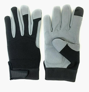 Professional Polyester/Cotton/Metallic Striped Elastic Heat Resistant TIG MIG Welders Daily Life <b>Gloves</b> <b>Long</b> Split Leather Cuff - Product Image 1