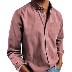 Camisas de Hombre de Primera Calidad, 100% Algodón, Camisas Vaqueras Personalizadas, Elegantes y con Estilo Desgastado, Camisa Vaquera Transpirable - Product Image 1