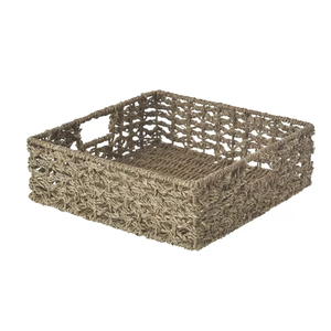 Lot de 5 paniers et bacs de rangement en jonc de mer naturel tressé, pour le rangement et l'organisation, en provenance du Vietnam - Product Image 3