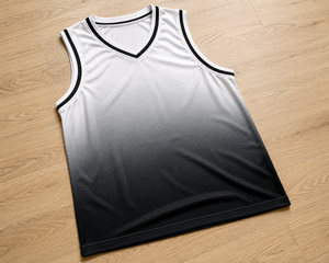 Camiseta de Baloncesto Unisex con Degradado de Color, Cuello en V, Sin Mangas, Transpirable, de Malla, Ajuste Regular para Adultos, Estampado Sublimado - Product Image 1
