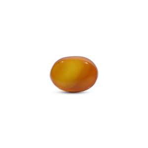 Loose Oval Orange Opal Gemstone 4mm-IGI Certified Synthetic Citrine - Product Image 1