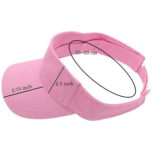 Visière unisexe en coton rose à bord plat, ajustable, pour adultes, idéale pour l'extérieur au printemps et en été - Product Image 3