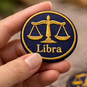 Libra Zodiac Embroidered <b>Patch</b> 10 Colors (10 Pieces Each), Iron-<b>On</b>/<b>Sew</b>-<b>On</b>, Astrology Design - Product Image 1