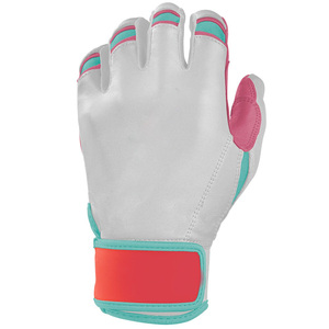 NOVERA INDUSTRIES Custom <b>Baseball</b> Batting <b>Gloves</b> Short Cuff Leather Hook Loop Closure Lightweight Adult Custom Logo OEM - Product Image 4