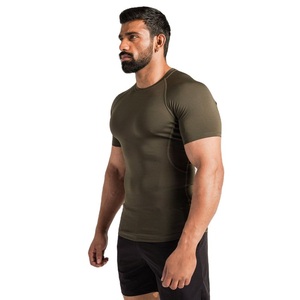 <b>Mens</b> Adult Breathable Short Sleeve <b>Compression</b> <b>Shirt</b> for Active Sports Performance Base Layer Rash Guard for Gym - Product Image 2