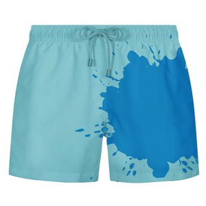 New Arrival Men's Short Beach Shorts Quick Dry Breathable Vintage Decorated Solid Color Knee-Length Sexy <b>Booty</b> - Product Image 5