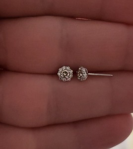 0.42 Ct Lab Grown Diamond Halo Stud <b>Earrings</b> 14K Gold IGI Certified for Women Party & Everyday Elegant Fine Jewelry Gift - Product Image 1