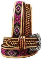 Ceintures en cuir pleine fleur de qualité supérieure ceinture en cuir gravée à la main ceintures perlées décoratives en cuir de vache occidentale
