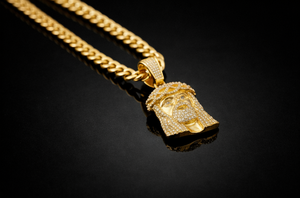 Hip Hop Jesus Piece <b>Iced</b> <b>Out</b> Pendant Necklace with Rope <b>Chain</b> 10K 14K Gold Silver Religious Moissanite Pendant for Men - Product Image 2
