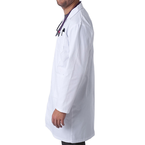 Blouse de laboratoire blanche en coton pour homme, manches longues, uniforme médical professionnel, tenue de travail, surchemise - Product Image 3