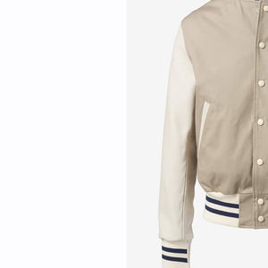 Blouson universitaire en toile unisexe, chaud et durable, avec logo frontal et capuche, idéal pour les étudiants et les équipes, style décontracté et tendance, vente en gros à prix abordable - Product Image 5