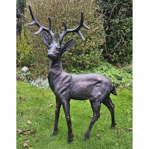 Decorative Handmade Large Size Bronze Reindeer Statue For <b>Christmas</b> Decoration Farm & Garden Supplier - Product Image 6