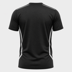 Camiseta de Fútbol Ascend para Hombre, Cuello en V, Negra, Manga Corta, Absorbe la Humedad, Ajuste Atlético, 100% Poliéster, Impresión Sublimada - Product Image 2