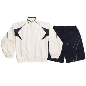 Ensemble deux pièces pour homme, coupe-vent en nylon, sport, logo personnalisé, vente en gros - Product Image 5