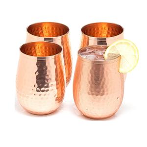 Vaso de Cobre Artesanal para Beber Agua, Vaso Tradicional Ayurvédico de Cobre - Product Image 6