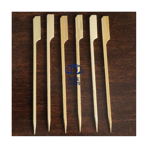 Brochettes en bambou naturel, robustes et pointues, pour kebab, poulet, fruits de mer, légumes, viande et services de restauration - Product Image 1