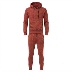 Nuevo Conjunto Deportivo con Capucha para Hombre, Color Sólido, Manga Larga, Pantalones con Cordón y Bolsillos Laterales, Ropa Casual de Otoño, 100% Algodón - Product Image 1