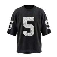 Übergroßes Mesh-T-Shirt, Boxy Cropped American Football Trikot, personalisiertes Cropped Fußballtrikot, Streetwear Fan-Shirt, Mesh-Gewebe