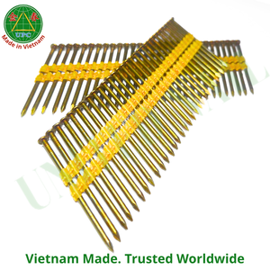 21 Degree 4000pcs <b>Plastic</b> <b>Strip</b> Nails 3'' x 0.131 Screw Shank with Yellow Coating for Framing Projects | Clavos en tira plástica - Product Image 5
