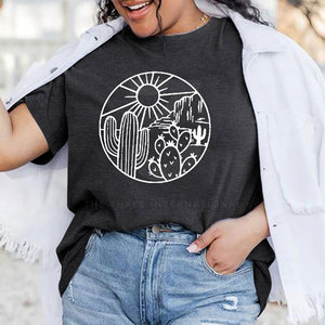 Camisetas Extra Grandes de Diseño Personalizado para Mujer, Algodón Suave Premium, Casual, Ecológico, de Secado Rápido, Transpirable, Ropa de Calle para Uso Diario - Product Image 2