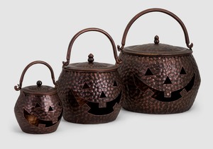 Maceta Metálica Decorativa con Forma de Calabaza de Halloween, con Asa, para Plantas de Interior y Exterior, Jardín, Balcón - Product Image 4