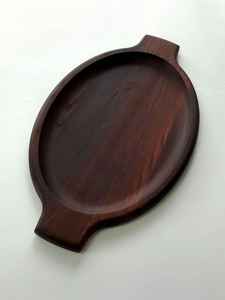 Ensemble de plateaux en bois rustique, plateaux de service en sheesham faits à la main avec bords sculptés - Product Image 2