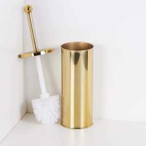 Luxury Antique Brass <b>Toilet</b> <b>Brush</b> Holder <b>Set</b> Carved Pattern Metal <b>Bathroom</b> Waste <b>Bin</b> Combo Hotel Commode Cleaning <b>Brush</b> - Product Image 3