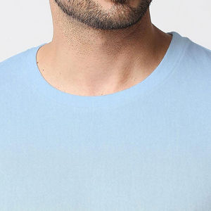 Men’s Ombre Gradient T-<b>Shirt</b> Short Sleeve Round Neck Regular Fit Casual Knit Tee Stylish Color Transition Lightweight Breathable - Product Image 4