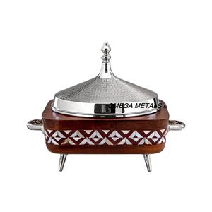 <b>Top</b> Trending MOP Inlay Casserole Dish With Cone Shape Lid High Quality Food Warmer and Serving Dish for <b>Table</b> Ware Usage - Product Image 1