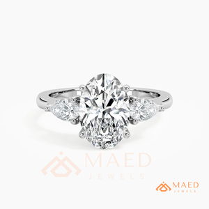 Anillo de Moissanita Plateado con Corte de Pera, Elegante Joyería de Compromiso para Mujer, Anillo de Moda de Lujo, Estilo NYC, Regalo - Product Image 5