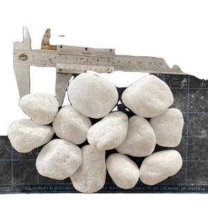 Piedra blanca como la nieve más vendida para jardín, guijarros caídos, piedra, fábrica de Vietnam - Product Image 1