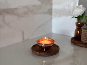 Plato para Velas de Cobre Puro, Resistente al Deslustre, Portavelas Flotante para Decoración Festiva y de Spa - Product Image 2