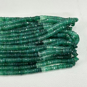 Cuentas facetadas de ónix verde natural de 6 mm y 7 mm, cuentas Heishi tipo neumático, cuentas de piedras preciosas certificadas por terceros, para hacer joyería DIY. - Product Image 4