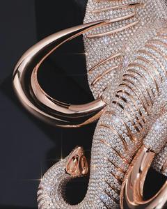 Colgante de elefante realista estilo hip hop, plata S925, moissanita personalizada de gran tamaño, corte brillante redondo certificado IGI para hombre - Product Image 4