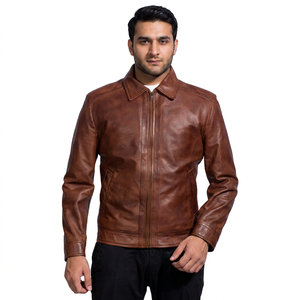 High Quality <b>Men's</b> Genuine Leather <b>Jacket</b> Windproof Fashionable Letterman Style for Winter Plus Size Genuine <b>jacket</b> for <b>men</b> - Product Image 1