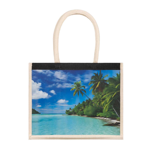 Sac de plage en jute moyen, sac de plage écologique en jute, durable, élégant et spacieux, avec une large ouverture et des bretelles confortables pour un rangement facile. - Product Image 1