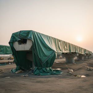 Bâche de construction civile haute performance, feuille de PVC imperméable pour entrepreneurs, constructeurs et protection des matériaux industriels - Product Image 3