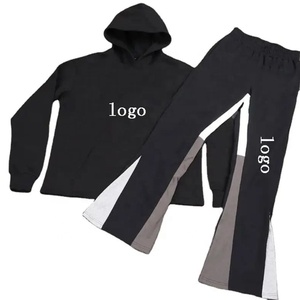 High Quality Unisex <b>Plus</b> Size Sweatpants Hoodie Set Sports Suit Track Suits <b>Trousers</b> Two Piece Jogging Training Wear 100% Cotton - Product Image 1
