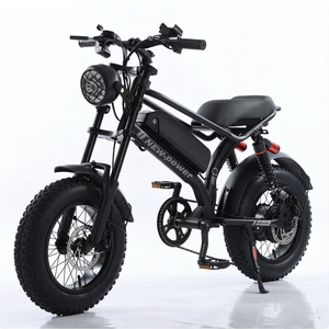 Bicicleta Eléctrica de Montaña Estilo Vintage con Neumáticos de Nieve Mini de 16*4 Pulgadas para Estudiantes, Batería de Litio, 7 Velocidades, Doble Suspensión, Frenos de Disco Impermeables - Product Image 3