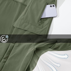 Veste tactique pour homme - Veste de ski imperméable doublée de polaire multi-poches pour l'hiver - Product Image 6