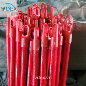 Manche de balai en PVC rouge avec longue capuchon rouge pour accrocher, 50 pièces/sac - Product Image 6